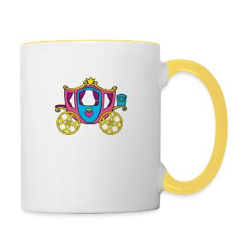 Carriage princess - Contrasting Mug - white/yellow - Right