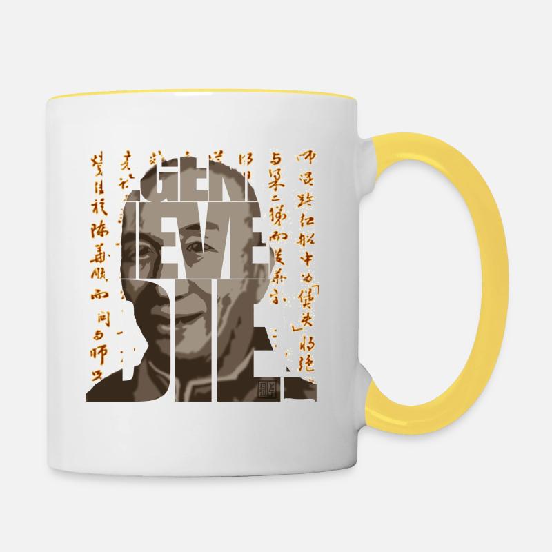legends never die - Tasse zweifarbig - Weiß/Gelb