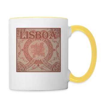 COOL LISBOA LISBONNE LISBONNE PORTUGAL CADEAU - Mug contrasté - blanc/jaune - Droite