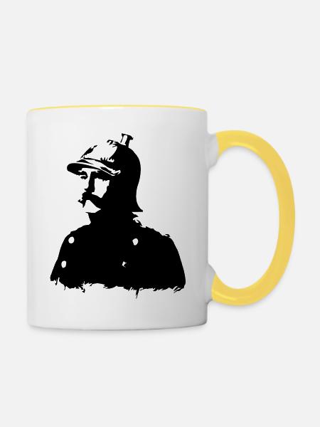 Otto von Bismarck - Tasse zweifarbig - Weiß/Gelb