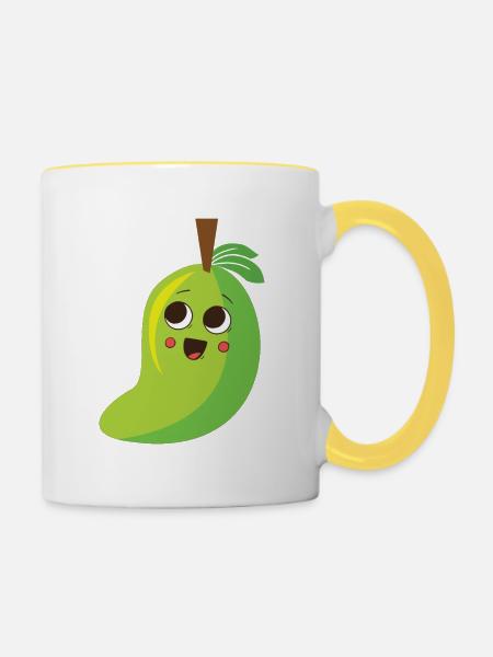 Mango - Tasse zweifarbig - Weiß/Gelb