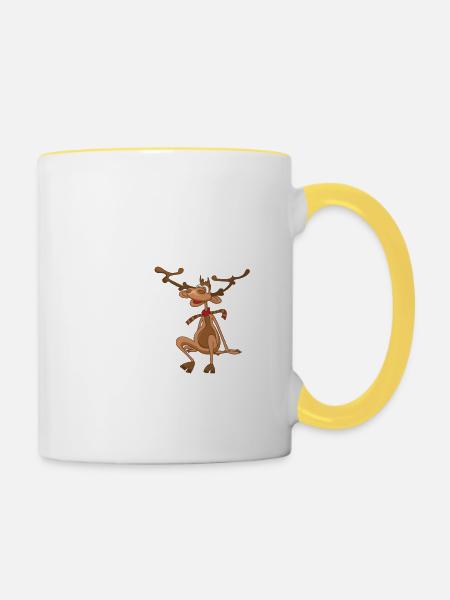 Glühwein - Tasse zweifarbig - Weiß/Gelb