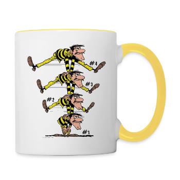 Lucky Luke Frères Dalton Les Daltons - Mug contrasté - blanc/jaune - Droite