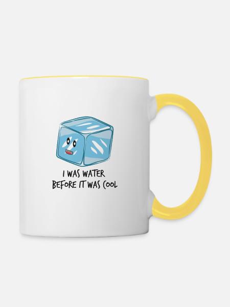 Water - Tasse zweifarbig - Weiß/Gelb