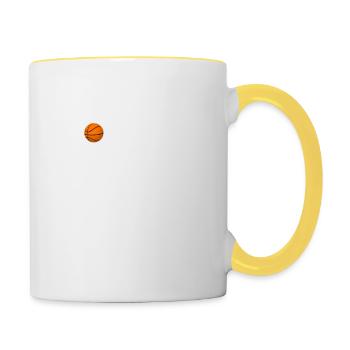 Basketball-Trainer-lustige Basketball-Trainer-Definition - Tasse zweifarbig - Weiß/Gelb - Rechts