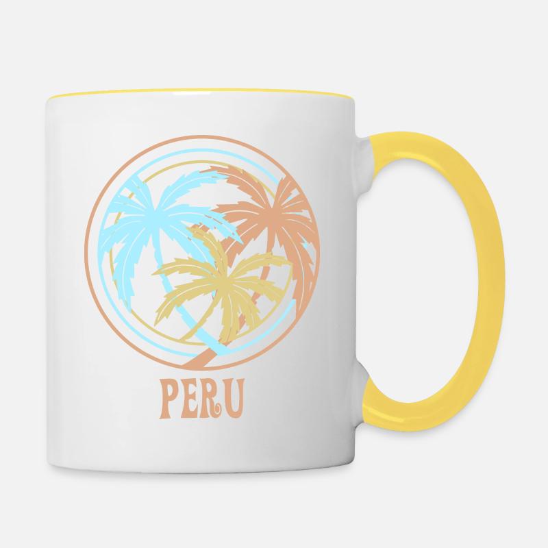 Peru - Tasse zweifarbig - Weiß/Gelb