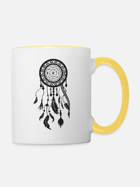 Traumhafter - Tasse zweifarbig - Weiß/Gelb
