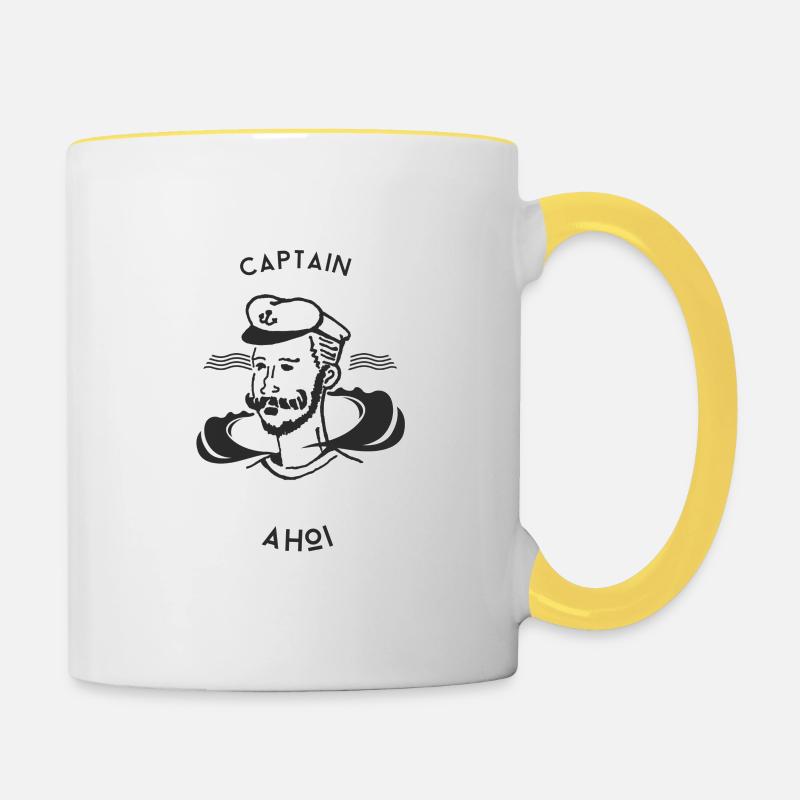 Ahoy - Contrasting Mug - white/yellow