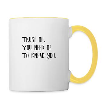 Physiotherapy PT Manual Physiotherapy Shirt - Mug contrasté - blanc/jaune - Droite