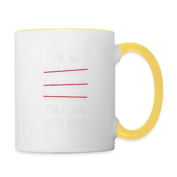 Ingénieur Génie Mécanique - Mug contrasté - blanc/jaune - Droite