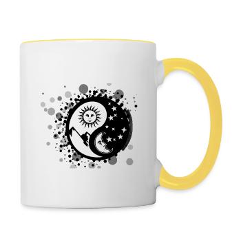 Yin yang - Contrasting Mug - white/yellow - Right