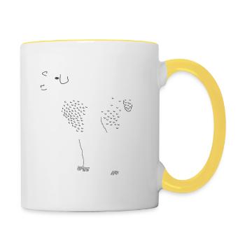 Sheep - Contrasting Mug - white/yellow - Right
