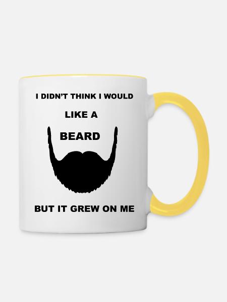 Beard - Tasse zweifarbig - Weiß/Gelb