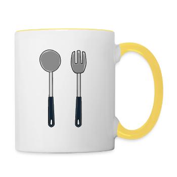 Cook Kitchen Helper - Contrasting Mug - white/yellow - Right