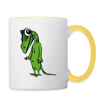 sorry - Tasse zweifarbig - Weiß/Gelb - Rechts