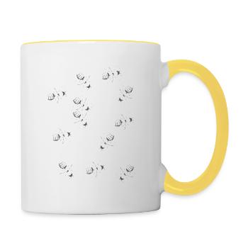 Ants Ant Insect Insects Pests Phobia - Contrasting Mug - white/yellow - Right