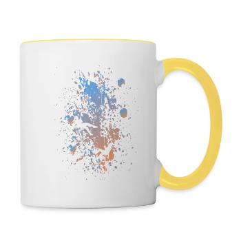 Cadeau nature alpinisme alpinisme alpiniste - Mug contrasté - blanc/jaune - Droite