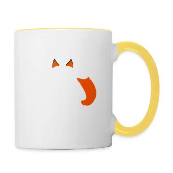 Schwabe Swabian Fox Fux Deifels Wild Gift - Contrasting Mug - white/yellow - Right
