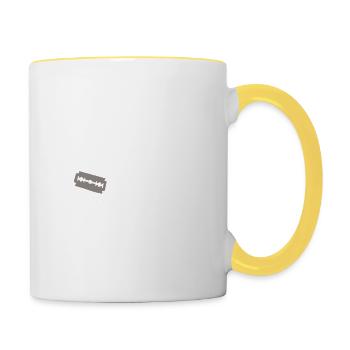 Drogen Kokain lustiger Spruch Mdma Geschenk - Tasse zweifarbig - Weiß/Gelb - Rechts