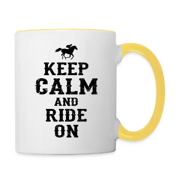 Horse riding - Contrasting Mug - white/yellow - Right