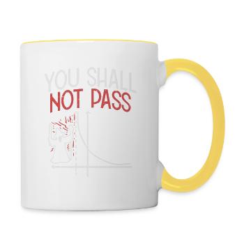 Mathe lustiges Algebra Funktion - Tasse zweifarbig - Weiß/Gelb - Rechts