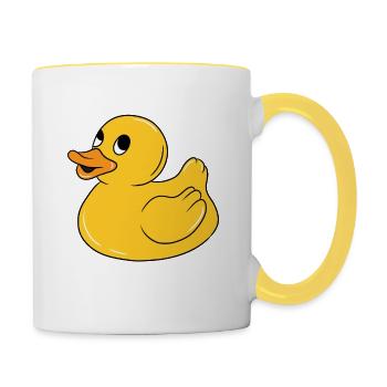 Rubber duck rubber duck duck Funny - Contrasting Mug - white/yellow - Right