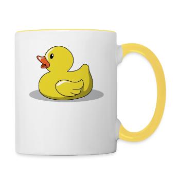 Rubber duck rubber duck duck Funny - Contrasting Mug - white/yellow - Right