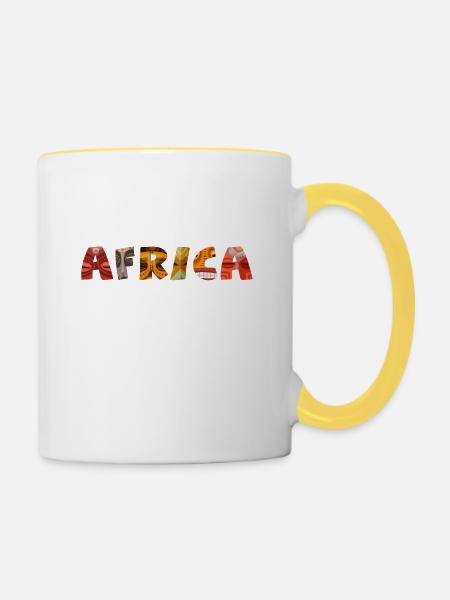 Die Afrikanische vielfalt! - Tasse zweifarbig - Weiß/Gelb