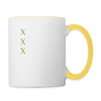 Diplôme de docteur Bachelor Masters cadeau de doctorat - Mug contrasté - blanc/jaune - Droite