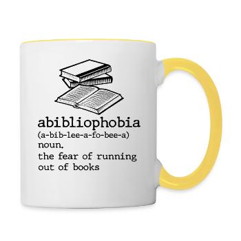 abibliophobia - Tasse zweifarbig - Weiß/Gelb - Rechts