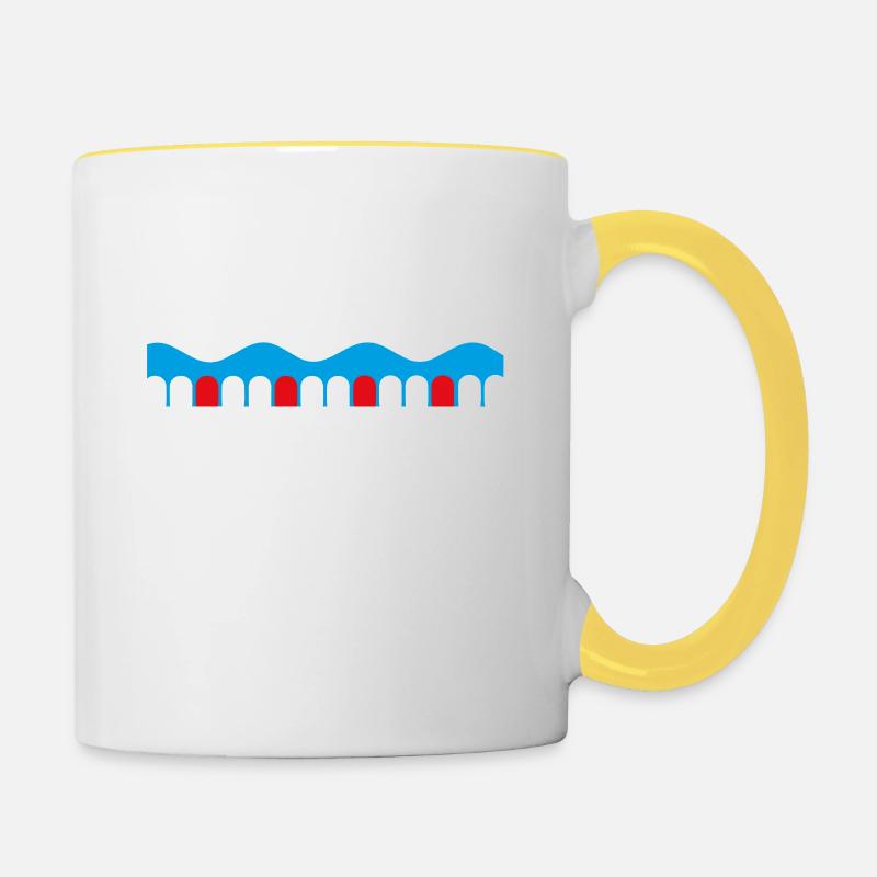 swim - Contrasting Mug - white/yellow