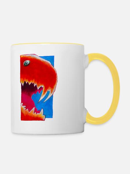 REd - Tasse zweifarbig - Weiß/Gelb