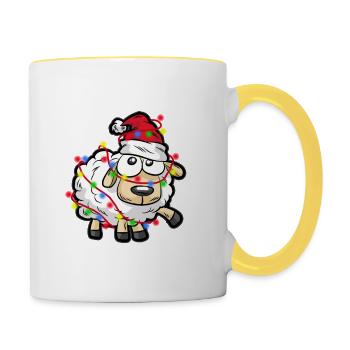 FLEECE NAVIDAD - Mug contrasté - blanc/jaune - Droite