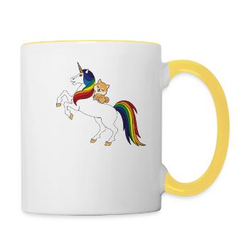 Shiba Inu - Contrasting Mug - white/yellow - Right