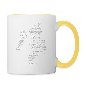 Islay Whisky Saying Peat Aromas Tasting Notes - Contrasting Mug - white/yellow - Right