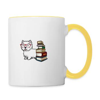 Westie - Contrasting Mug - white/yellow - Right