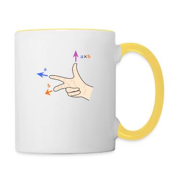 Drôle de physique en détresse Physique Gangsta Hommes - Mug contrasté - blanc/jaune - Droite
