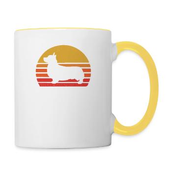 Corgi - Contrasting Mug - white/yellow - Right