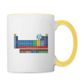 Organic chemistry design Periodic table of - Contrasting Mug - white/yellow - Right