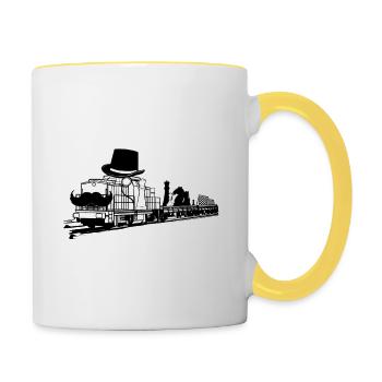 Chess - cool saying - Contrasting Mug - white/yellow - Right