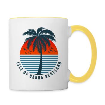 Isle of Barra Scotland Great Britain - Contrasting Mug - white/yellow - Right