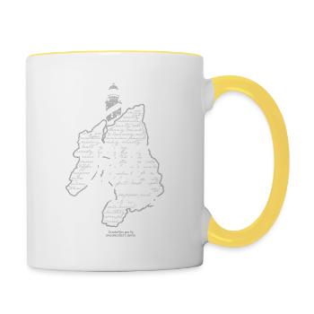 Islay Whisky Tasting Notes - Tasse zweifarbig - Weiß/Gelb - Rechts