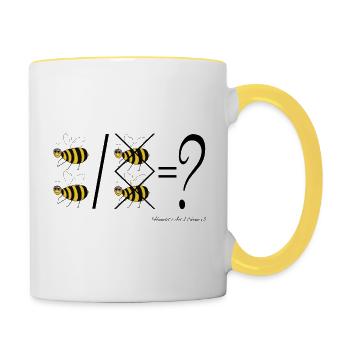 2B ou pas 2B - Mug contrasté - blanc/jaune - Droite