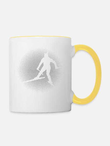 Biathlon - Tasse zweifarbig - Weiß/Gelb