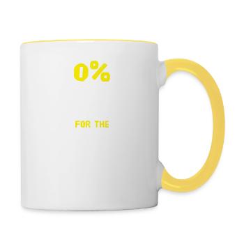 0% Irish Just Here For the Beer St. Patrick's Day - Contrasting Mug - white/yellow - Right