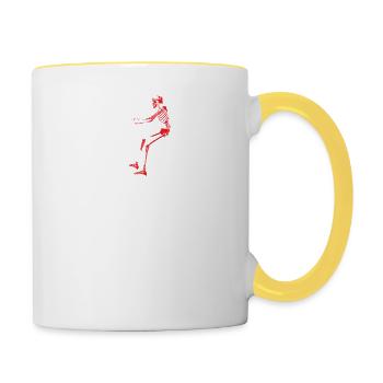 Funny moped moped two-stroke gifts t-shirt - Contrasting Mug - white/yellow - Right
