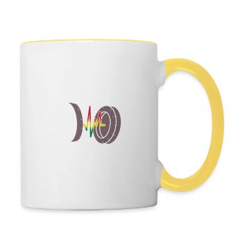 Casque Rasta Rastafarian Jamaica Music Gift - Mug contrasté - blanc/jaune - Droite