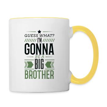 Older brother - Contrasting Mug - white/yellow - Right