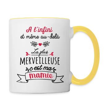 Meilleurse Mamie - Mug contrasté - blanc/jaune - Droite