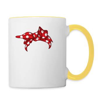 Goats Farmer TShirt | Goat farm goat breeding - Contrasting Mug - white/yellow - Right
